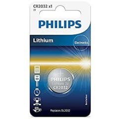 Piles Bouton au Lithium Philips CR2032 0