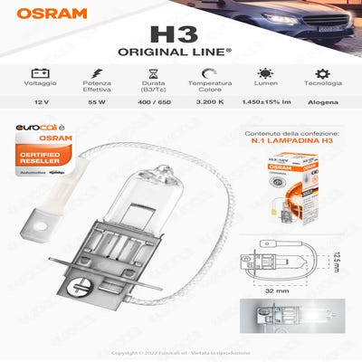 Ampoule pour voiture Osram 2825 12V 5W W5W ❘ Bricoman