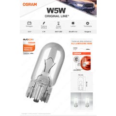 Ampoule pour voiture Osram 2825 12V 5W W5W 1