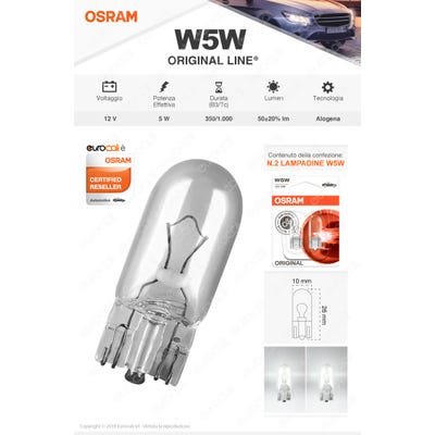 Ampoule pour voiture Osram 2825 12V 5W W5W ❘ Bricoman