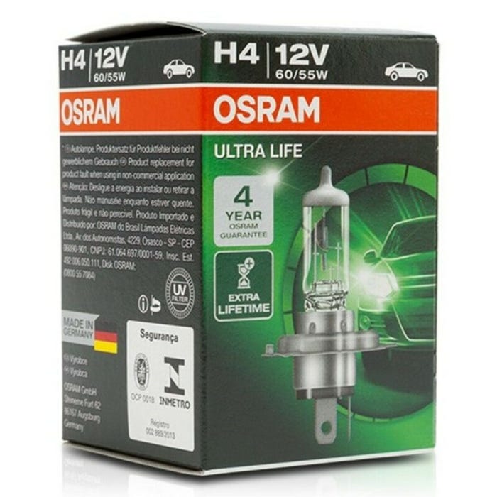 Ampoule pour voiture Osram 64193ULT H4 12V 60/55W 0