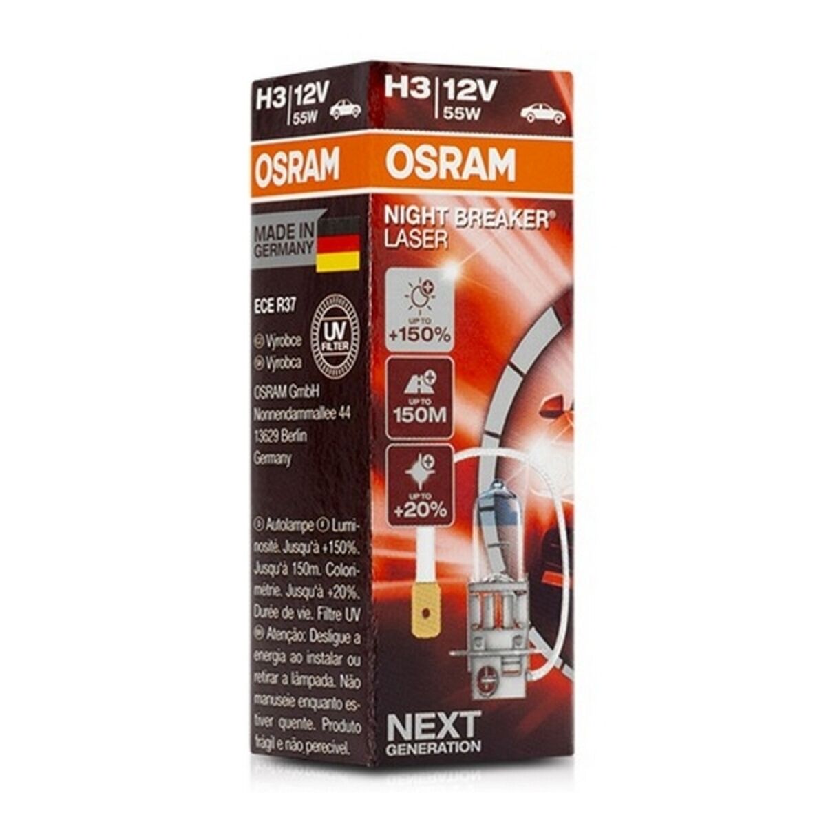 Ampoule pour voiture Osram 64210NBS H7 12V 55W ❘ Bricoman