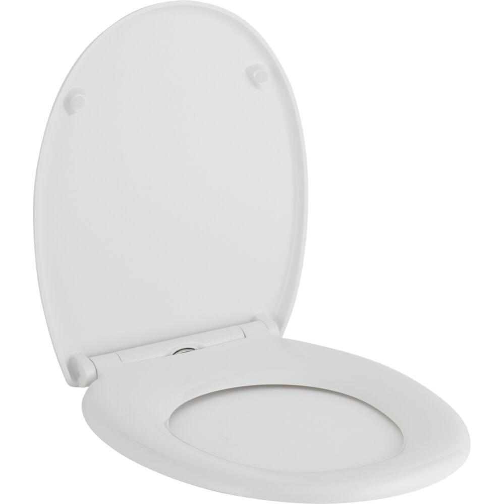 Abattant WC Plastique Blanc NILO ROSSIGNOL - L45 x larg38 x H4 cm