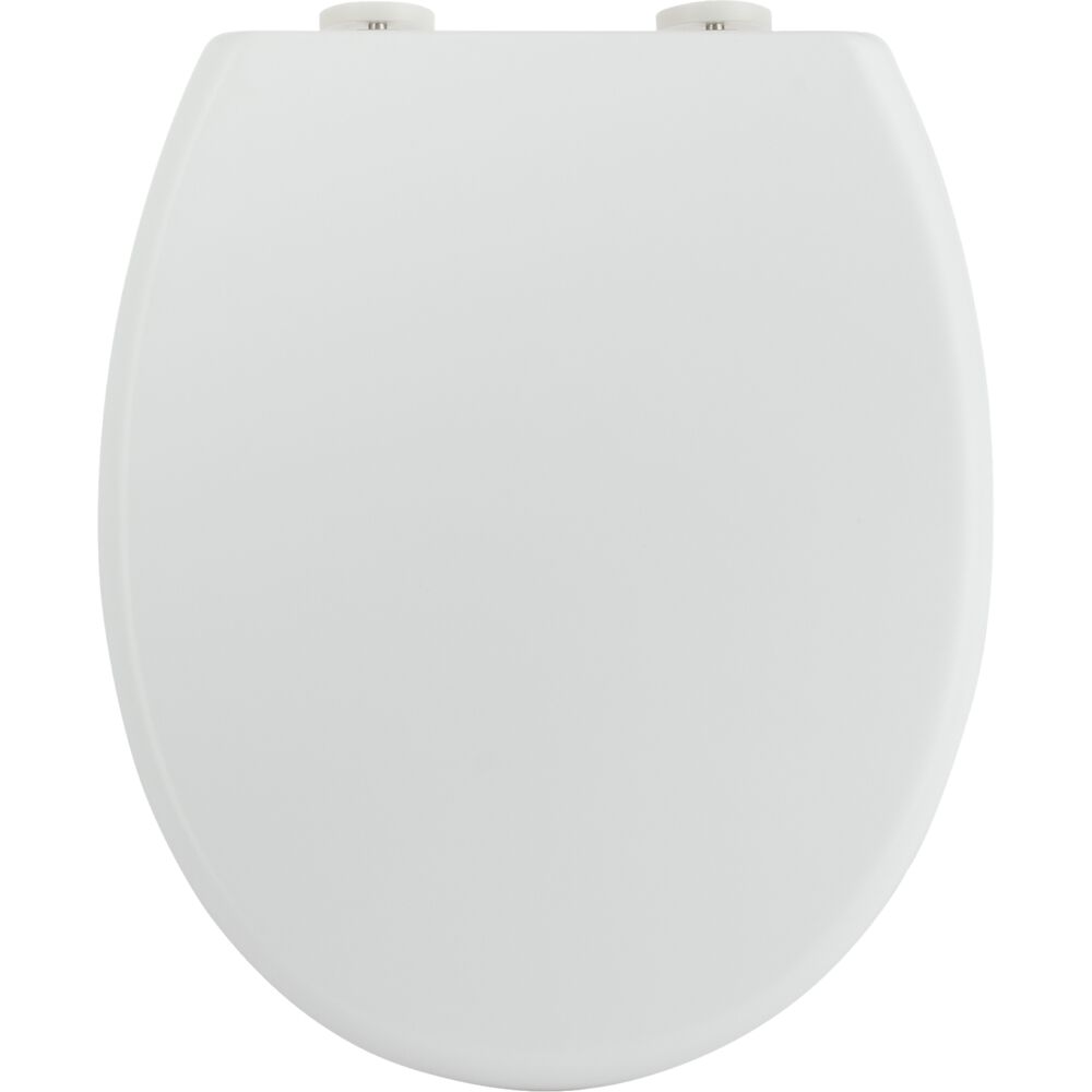 Abattant WC Plastique Blanc NILO ROSSIGNOL - L45 x larg38 x H4 cm 0