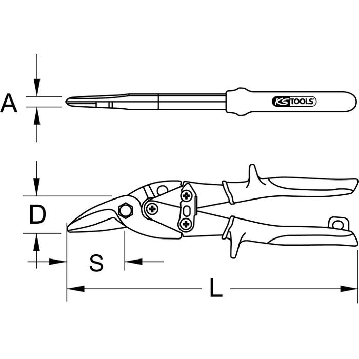 Cisaille à tôle articulée - KS Tools 3