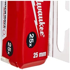 Embouts tx25 shw 25mm milwaukee - boite de 25 - 4932430880 1
