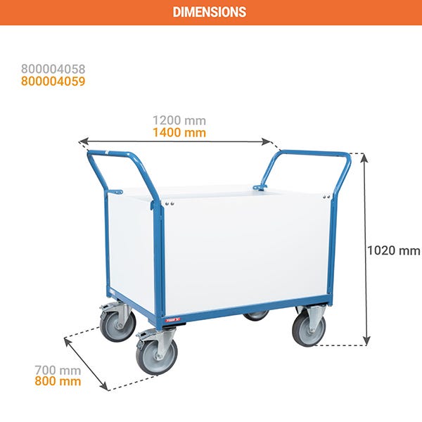 Chariot niveau constant - 1200X800 mm - Charge max 100kg - 800004059 1