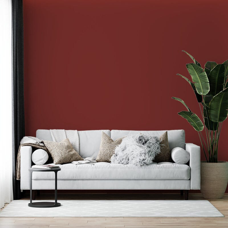 Peinture biosourcée et dépolluante murs et plafonds, Rouge Grenat, Mate, 12L COLIBRI 3