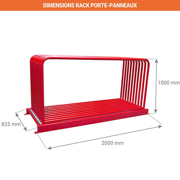 Rack porte-panneaux - Plateau 2000x825mm - Charge max 1000kg - 820007000 1