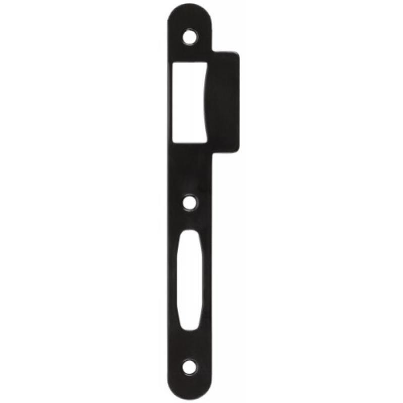 Gâche plate D451/453/455 bout rond double empennage finition noir - VACHETTE - 19938000