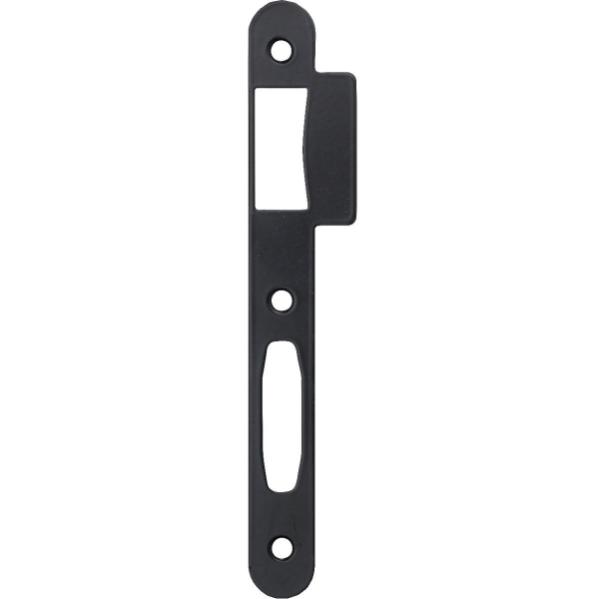 Gâche plate D451/453/455 bout rond double empennage finition noir - VACHETTE - 19938000