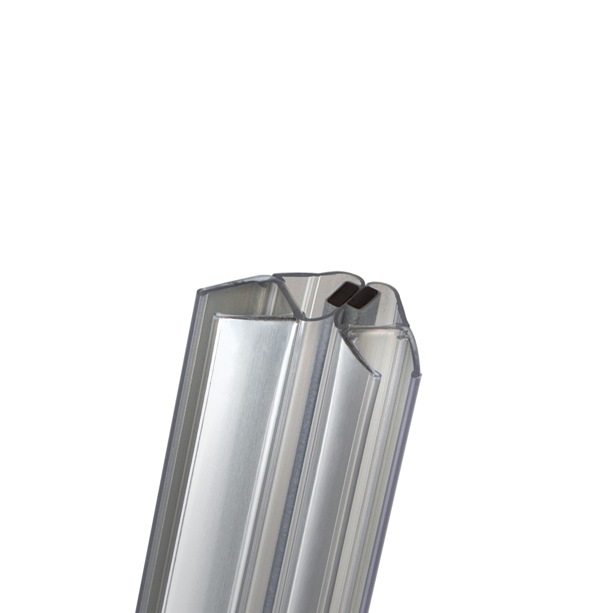 Paire de joints magnétiques universels 45° dégrées, Schulte, 201 cm recoupable, pour porte 5, 6 et 8 mm, E100055-90-5-99