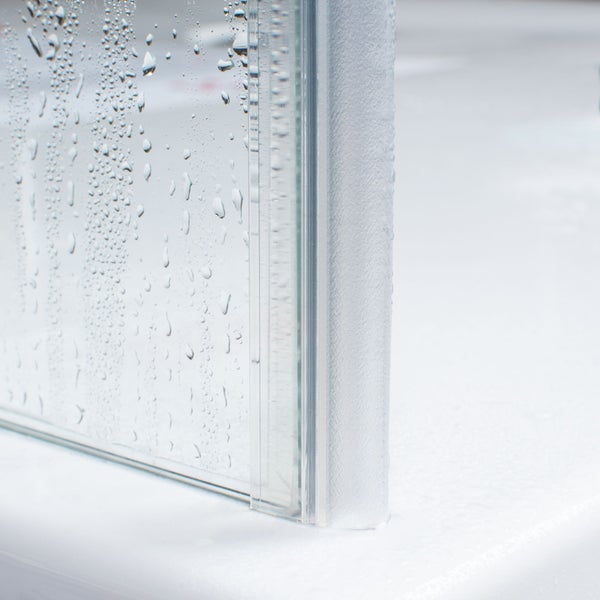 Schulte Joint d'étanchéité de douche bas Universel, 100 cm recoupable, pour  porte pivotante 6 mm, E100058-6-99 + E100067-145-10 ❘ Bricoman