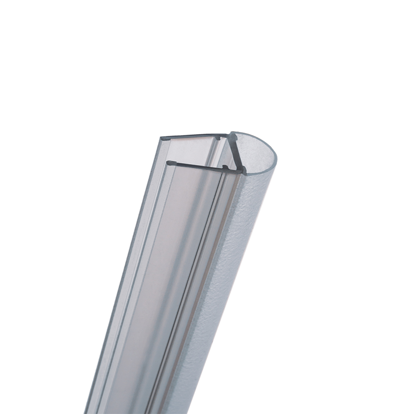 Joint d'étanchéité de douche bas ou intervolet vertical universel, 200cm recoupable, pour élément fixe pivotant ou bas 6 et 8 mm,E100078-8-3-99