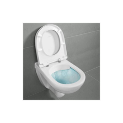 Pack WC suspendu compact sans bride VILLEROY ET BOCH O.novo + abattant + Bâti-support Viconnect + plaque de commande blanche 2