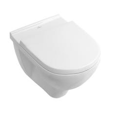 Pack WC suspendu compact sans bride VILLEROY ET BOCH O.novo + abattant + Bâti-support Viconnect + plaque de commande blanche 4