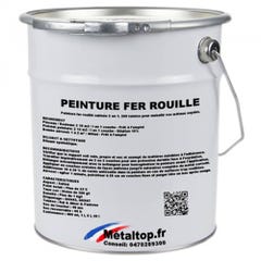 Peinture Fer Rouille - Metaltop - Brun argile - RAL 8003 - Pot 5L 0