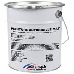 Peinture Antirouille Mat - Metaltop - Bleu eau - RAL 5021 - Pot 5L 0