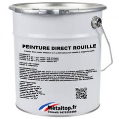 Peinture Direct Rouille - Metaltop - Blanc crème - RAL 9001 - Pot 5L 0