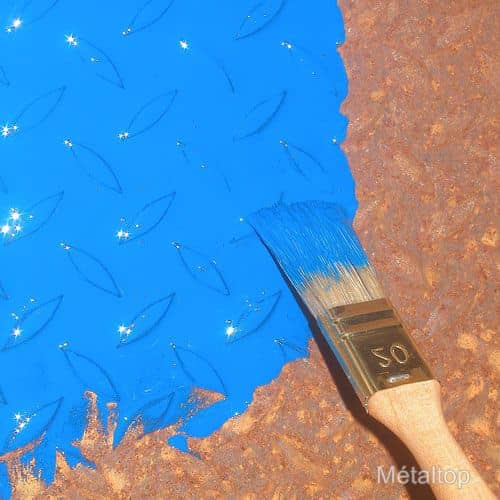 Peinture Direct Rouille - Metaltop - Bleu cobalt - RAL 5013 - Pot 5L 2