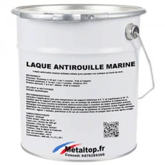 Laque Antirouille Marine - Metaltop - Brun vert - RAL 8000 - Pot 25L 0