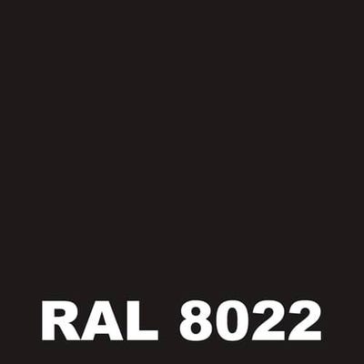 Peinture Fer Rouille - Metaltop - Brun noir - RAL 8022 - Pot 5L 1