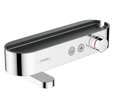 Hansgrohe ShowerTablet Select Mitigeur thermostatique bain/douche 400 avec tablette et bec déverseur rotatif, Chrome (24340000)