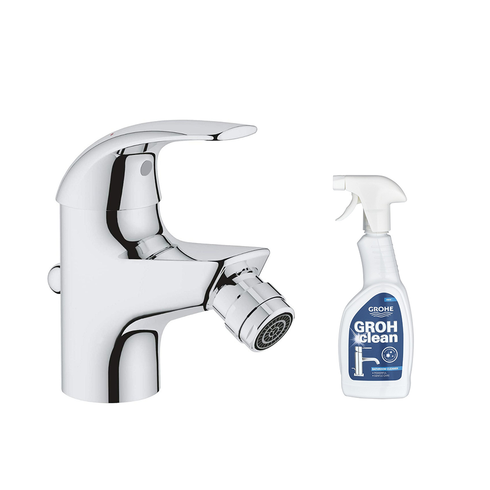 Mitigeur bidet Start Curve Chromé + nettoyant robinetterie GrohClean