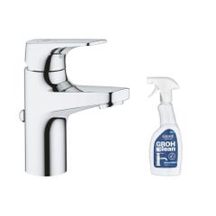 Mitigeur lavabo GROHE Quickfix Start Flow taille S + nettoyant GrohClean 0