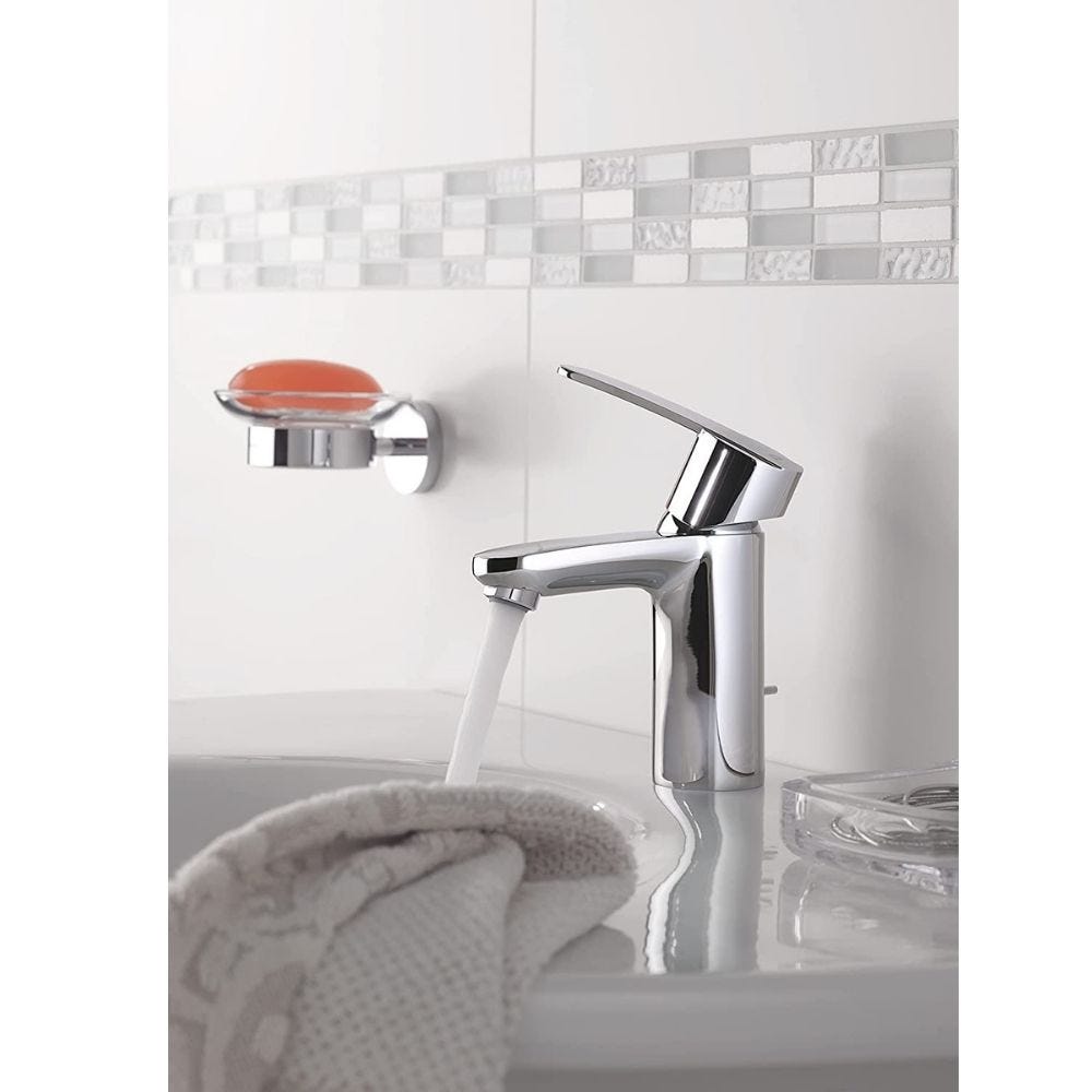 Mitigeur lavabo GROHE Quickfix Wave Cosmopolitan taille S + nettoyant GrohClean 1