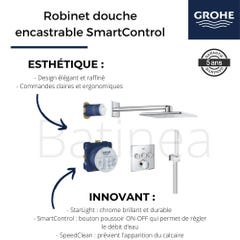 GROHE Ensemble douche encastrable SmartControl avec nettoyant robinetterie GrohClean 2