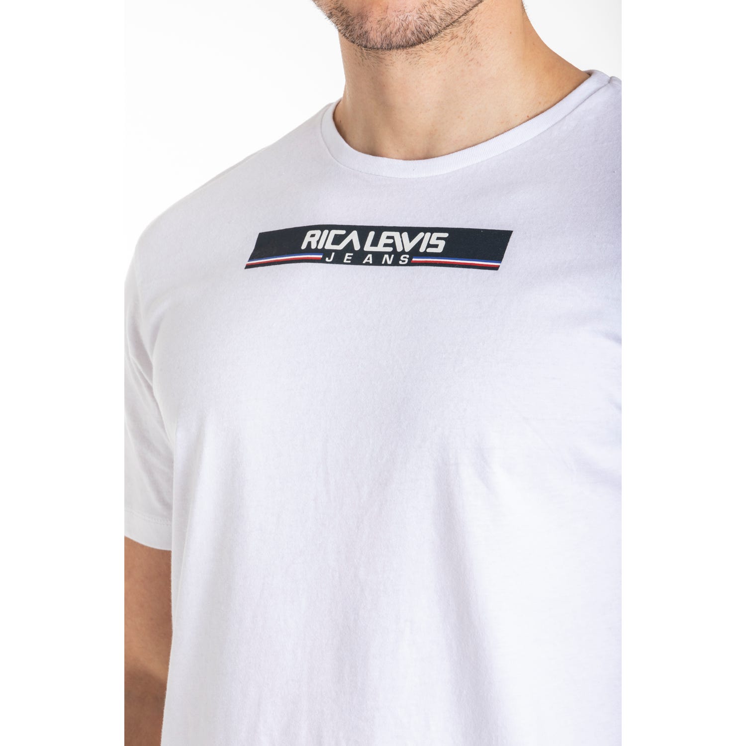T-Shirt logo signature coton PERTH blanc l 2
