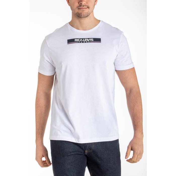 T-Shirt logo signature coton PERTH blanc l 0