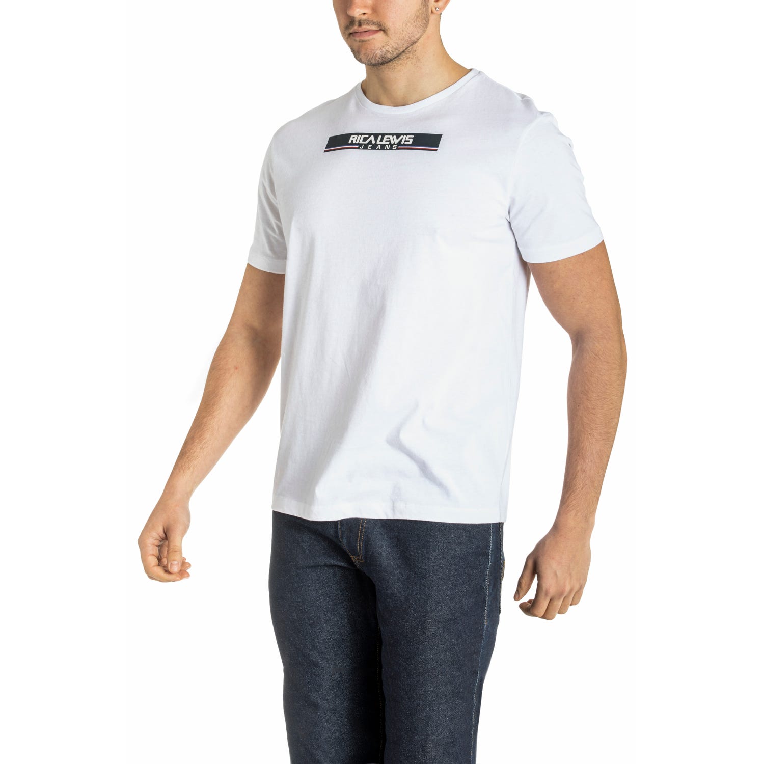 T-Shirt logo signature coton PERTH blanc l 1