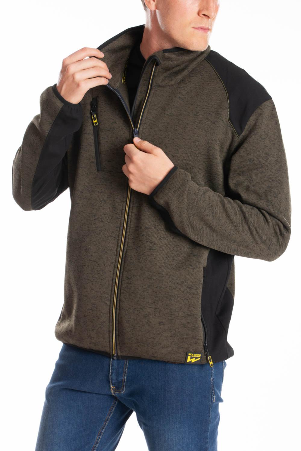 Sweat zippé à col montant normé RICHIE kaki xl