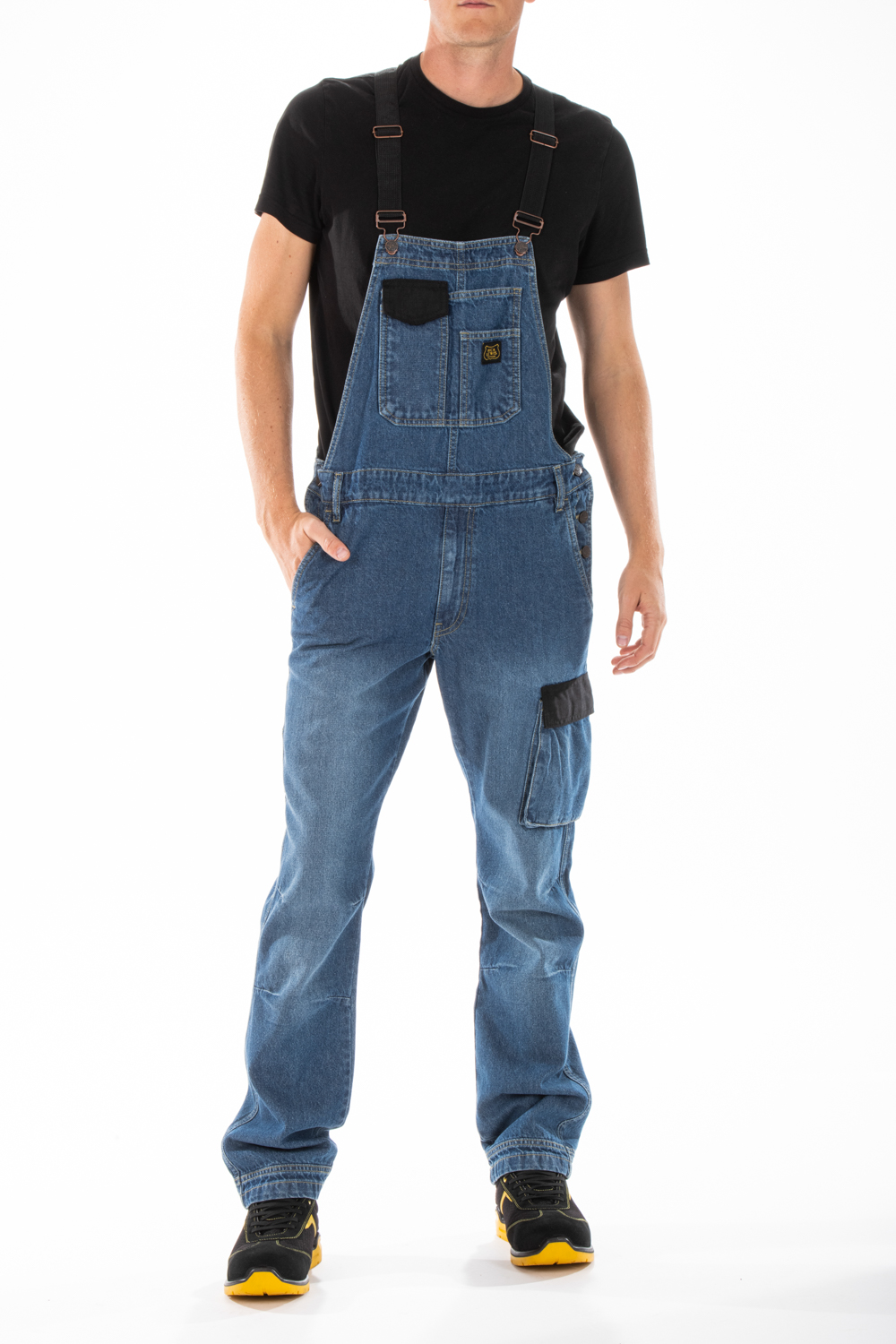 Salopette de travail en jeans JIMMY bleu 044