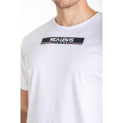 T-Shirt logo signature coton PERTH blanc m 2