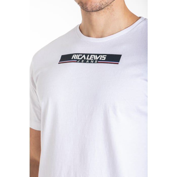 T-Shirt logo signature coton PERTH blanc m 2