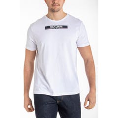 T-Shirt logo signature coton PERTH blanc m