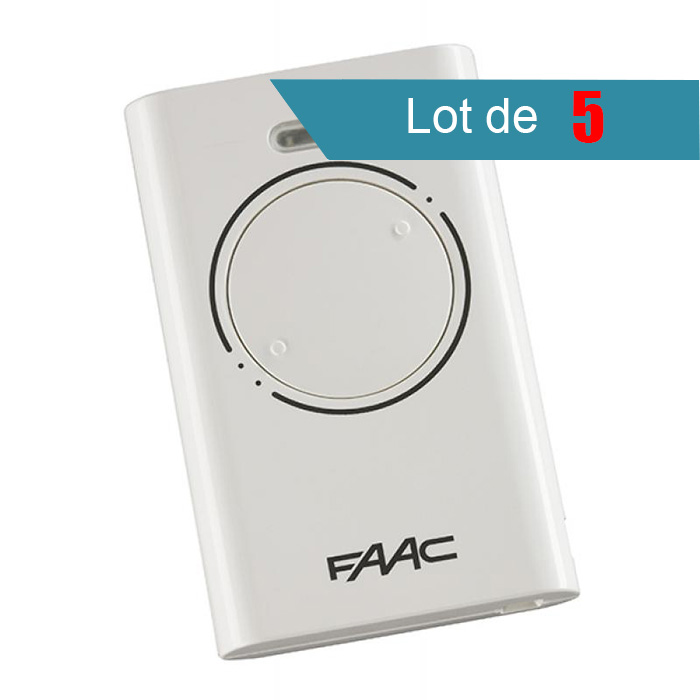 Télécommande FAAC XT2 433 SLH BLANC Pack de 5 - FAAC