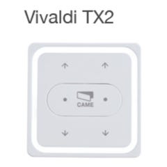 VIVALDI Emetteur 2 canaux blanc avec support mural CAME - CAME 1