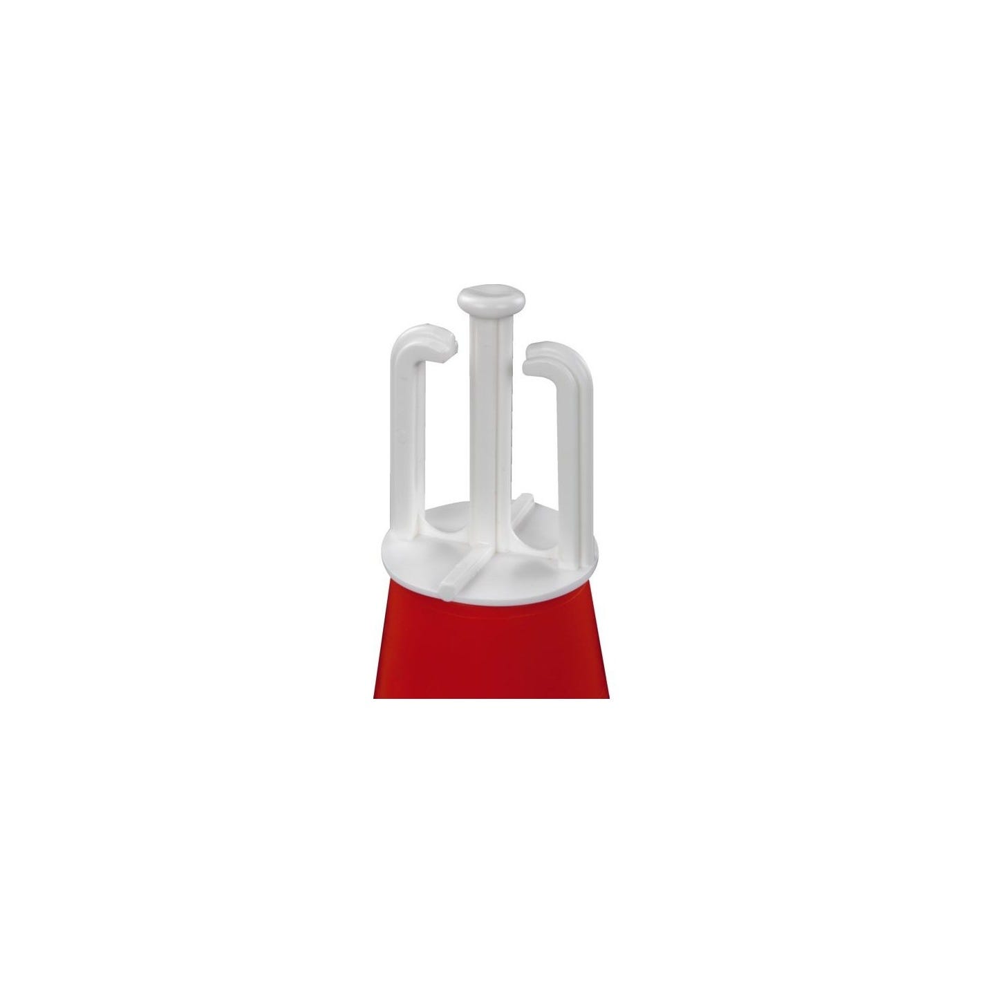 Crochet d'extrémité pour cône de signalisation, coloris blanc, sachet de 10 pièces 0
