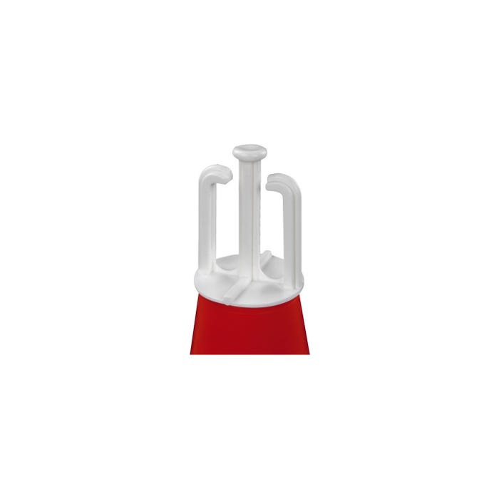 Crochet d'extrémité pour cône de signalisation, coloris blanc, sachet de 10 pièces 0