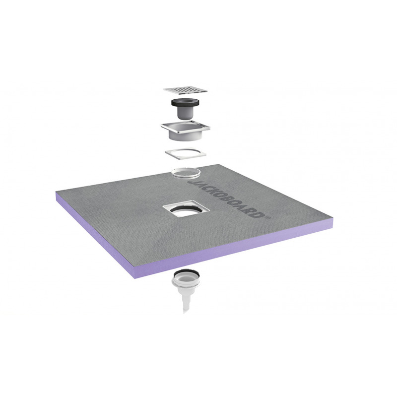 Jackon Receveur de douche à carreler Aqua Centré 900x900x40mm siphon vertical offert (4512087 + 4512008)
