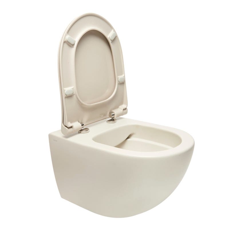 Vitra Sento WC sans bride SmoothFlush + Abattant frein de chute, Taupe mat (7848-020-6147) 2