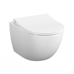 Vitra Sento WC sans bride SmoothFlush + Abattant avec frein de chute, Blanc (7848-003-6147) 0