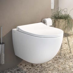 Vitra Sento WC sans bride SmoothFlush + Abattant avec frein de chute, Blanc (7848-003-6147) 1