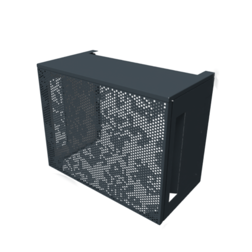 Cache Clim en Aluminium Thermolaqué ATOLE | H. 110 x L. 110 x P. 64 cm | Couleur Gris anthracite RAL7016 | Ref. HCI201HGR | Taille XXL