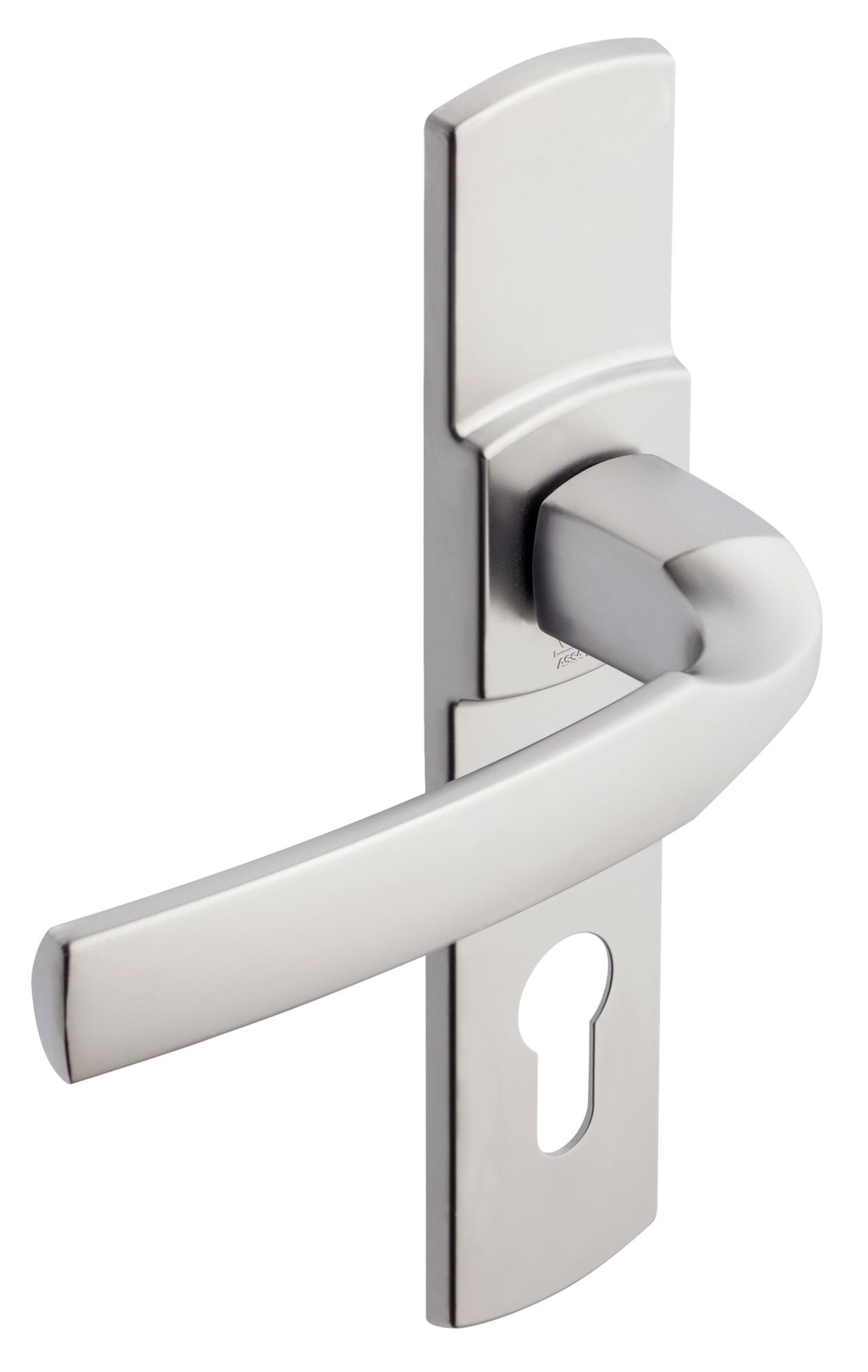 Ensemble de porte sur plaque Artis BEZAULT - Chrome velours - Entraxe 165mm - Clé I - 865414