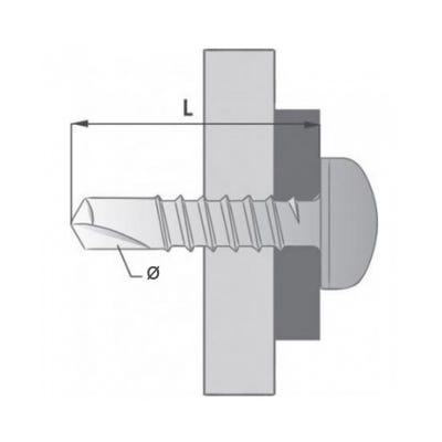 Vis autoperceuse tête cylindrique empreinte Philips acier zingué (boîte) SCELL-IT - Ø mm: 4.8 - Long. mm: 60 - Qté / boîte: 250 1